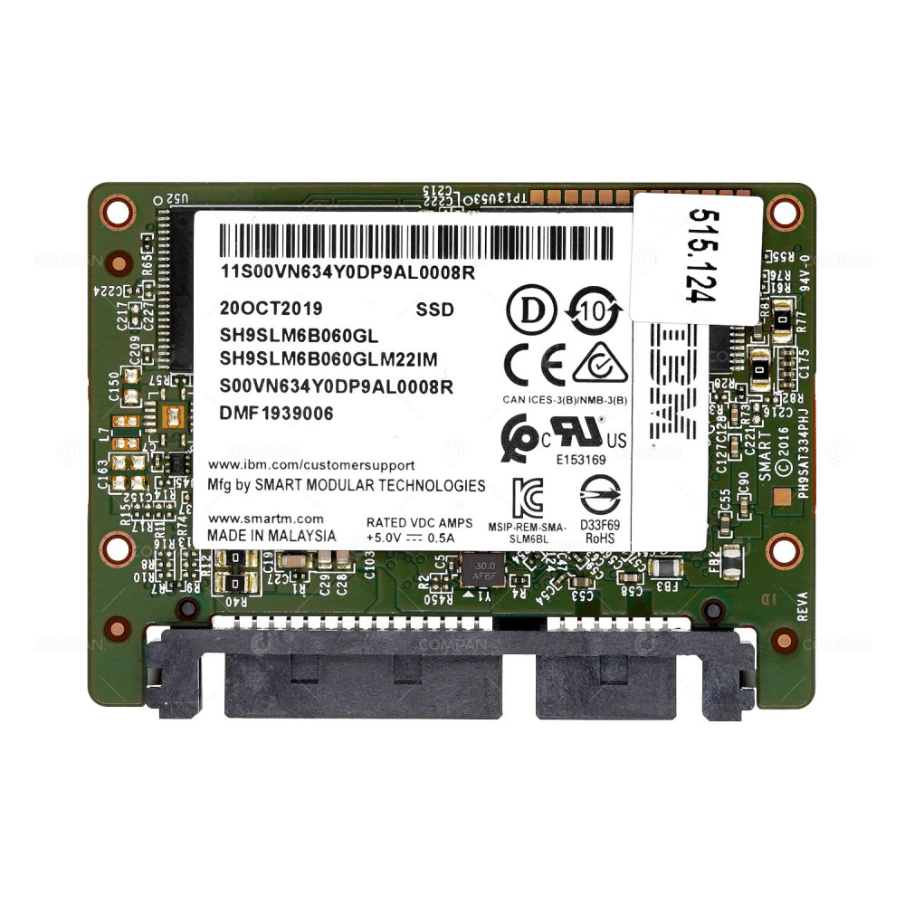 00VN634  IBM 60GB SSD SATA SLIM MLC FOR FLASHSYSTEM 900